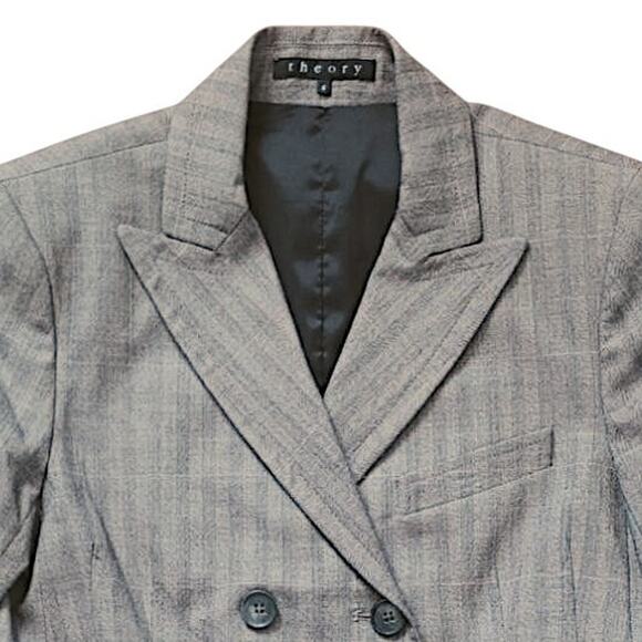 Theory Gray/Brown Blazer | Size 6 - Picture 3 of 5